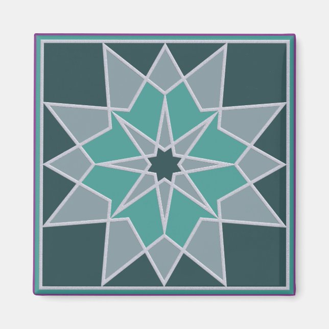 Mosaic mönster magnet (Framsidan)
