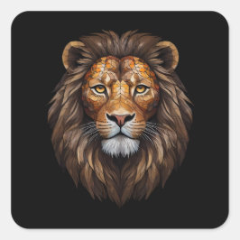 Mosaic nedfläckad Porträtt-effektdesigner Fyrkantigt Klistermärke