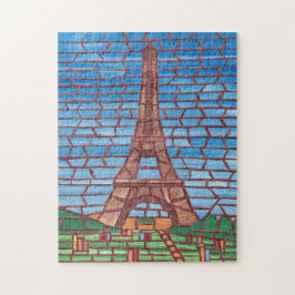 Mosaic Painting Eiffel Torn Jigszles Puzzles Pussel