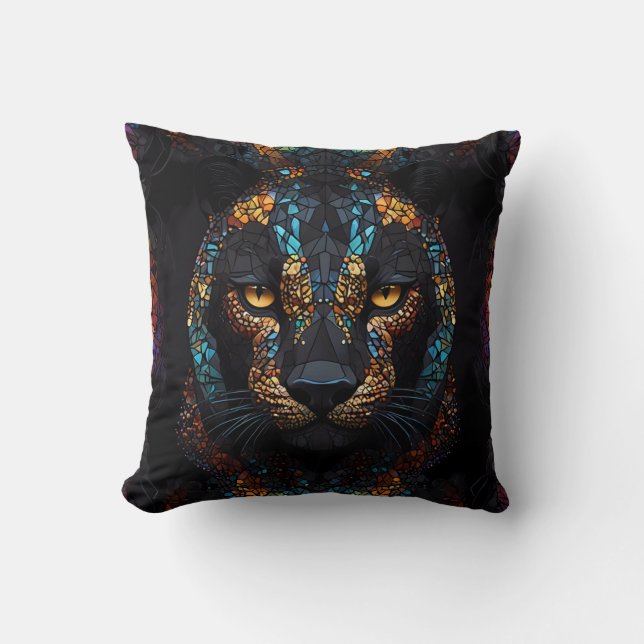 Mosaic Panther Art Kudde (Framsida)