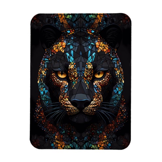 Mosaic Panther Art Magnet (Vertikal)