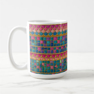 Mosaic pattern mug kaffemugg