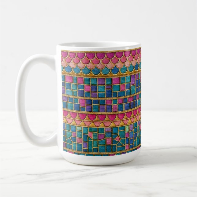Mosaic pattern mug kaffemugg (Vänster)
