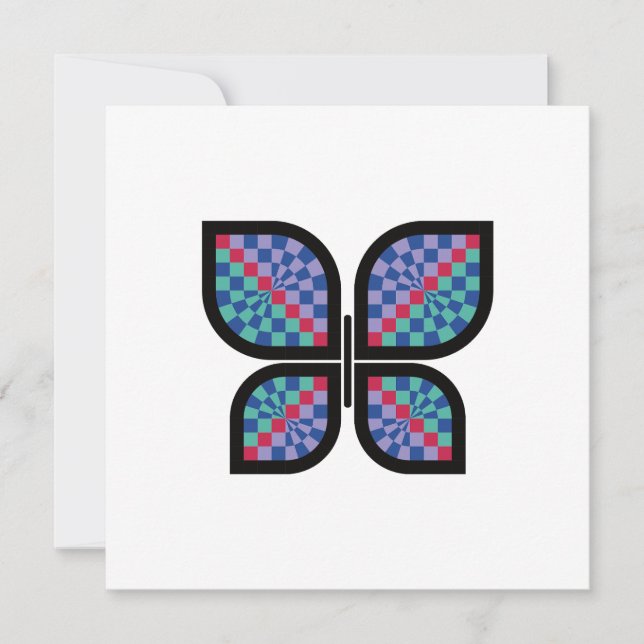 Mosaic Radiance Butterfly Julkort (Framsida)