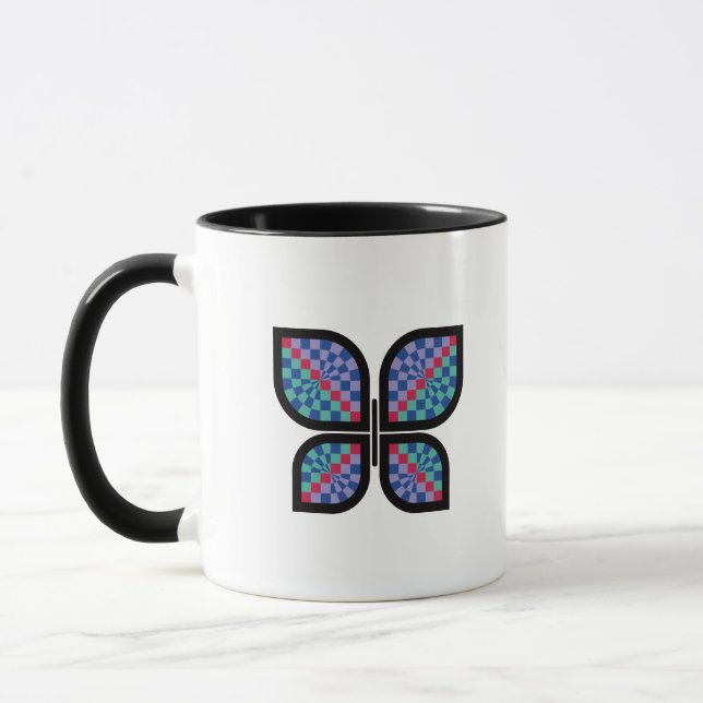 Mosaic Radiance Fjäril Mugg (Vänster)