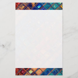 Mosaic Rainbow | Fet färglös Abstrakt Brevpapper