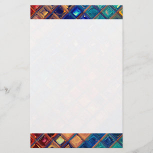 Mosaic Rainbow Fet färgplatta Abstrakter Brevpapper