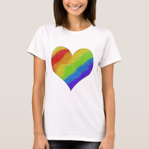 Mosaic Rainbow Heart - T Shirt