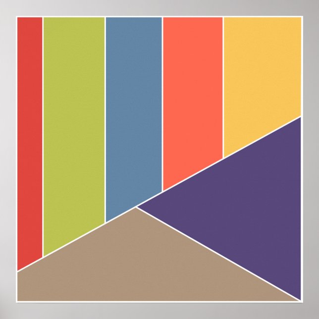 MOSAIC rand triangles färgad I + dina idéer Poster (Framsidan)