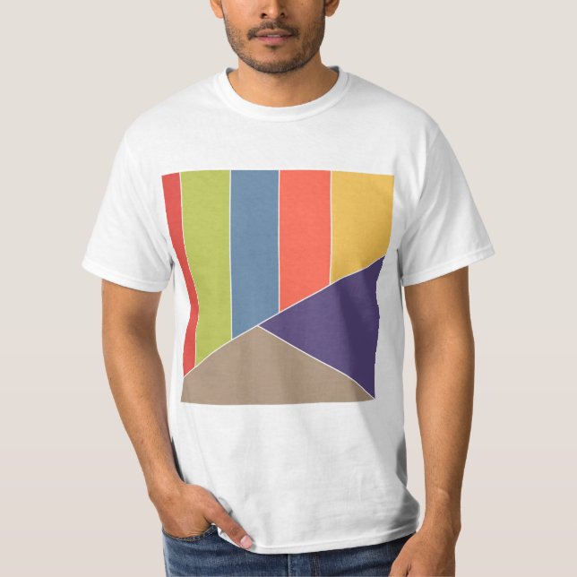 MOSAIC rand triangles färgad I + dina idéer T Shirt (Framsida)