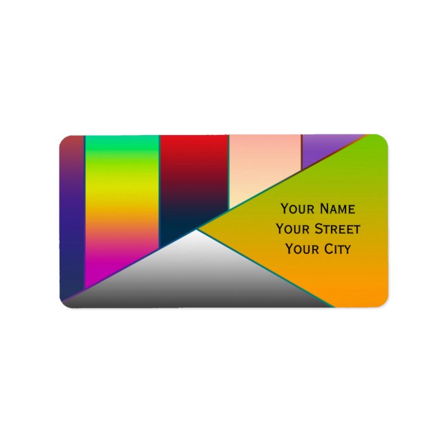 MOSAIC rand triangles färgad II + dina idéer Adressetikett (Framsidan)