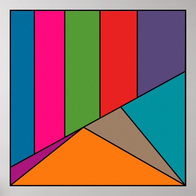 MOSAIC rand triangles färgad III + dina idéer Poster (Framsidan)