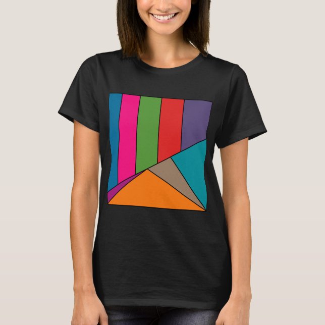 MOSAIC rand triangles färgad III + dina idéer T Shirt (Framsida)