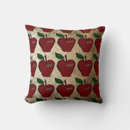Mosaic Red Apple/ Stone Tvättar Pillow Design 1 Kudde