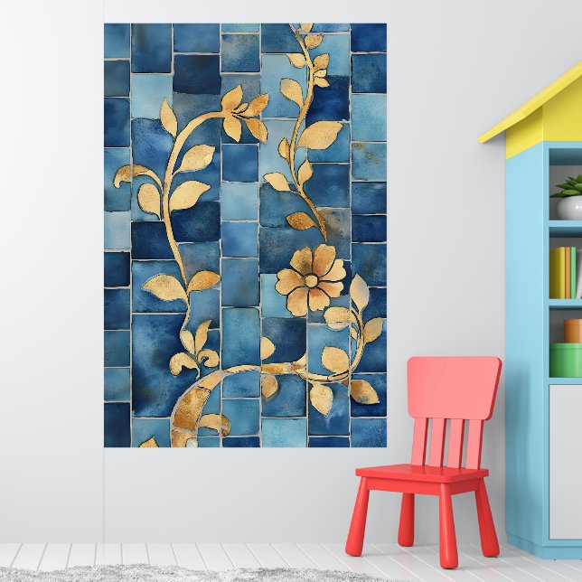 Mosaic reminiscent of traditional Moroccan styles, Poster (Barnkammare 1)