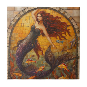 Mosaic Sjöjungfru Kakelplatta