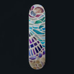 Mosaic Skateboard<br><div class="desc">Den här skateskorten är dekorerad med en snäcka mosaik mönster. Eftersom vi skapar vår egen teckning kommer du inte att hitta just den här bilden från andra designers. Original Mosaic © Michele Davies.</div>