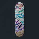 Mosaic Skateboard<br><div class="desc">Den här skateskorten är dekorerad med en snäcka mosaik mönster. Eftersom vi skapar vår egen teckning kommer du inte att hitta just den här bilden från andra designers. Original Mosaic © Michele Davies.</div>