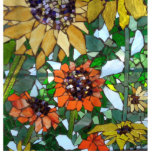 Mosaic Solros Fotoskulptur Knapp<br><div class="desc">Mosaic Solros by Therese Dietzel of Willowcatdedesign</div>