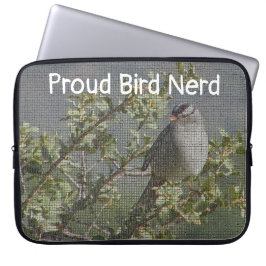 Mosaic Sparrow Avid Birder Proud Bird Nerd Laptop Fodral