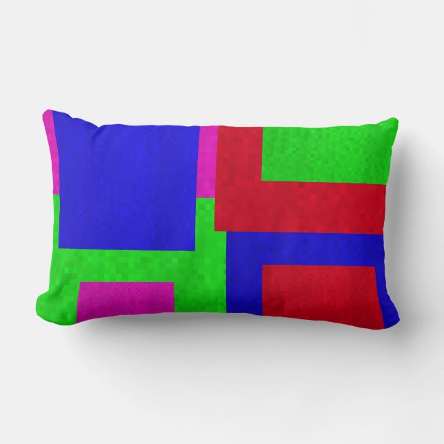 Mosaic Square Blocks Lumbar Cushion Lumbarkudde (Framsida)