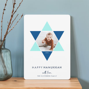 Mosaic Star   Hanukkah Photo Helgdag Julkort
