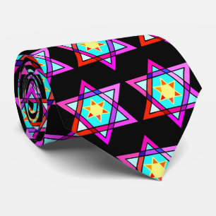 Mosaic Star of David Neck Tie Slips