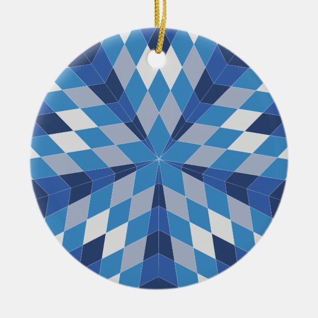 Mosaic Starburst (Mönster) Julgransprydnad Keramik (Framsidan)