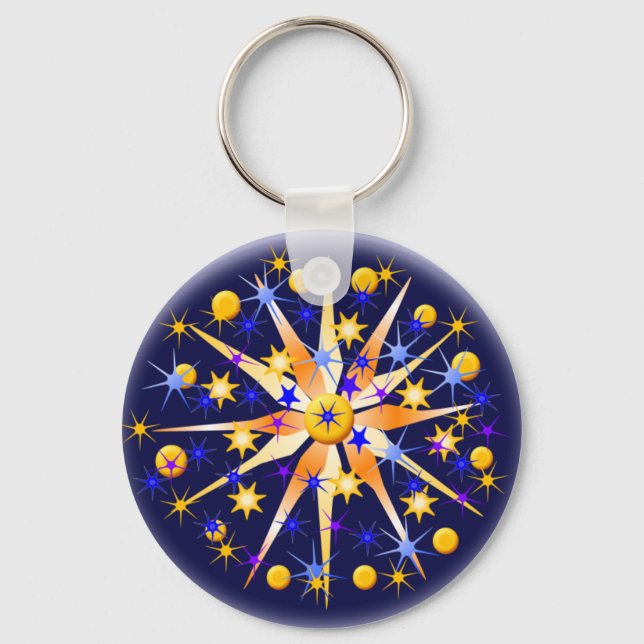Mosaic Stars Keychain Nyckelring (Framsida)