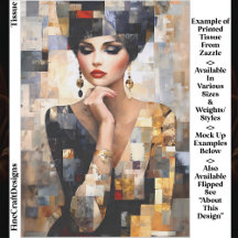 Mosaic Stil Art of Glamous Woman EB7L Decoupage