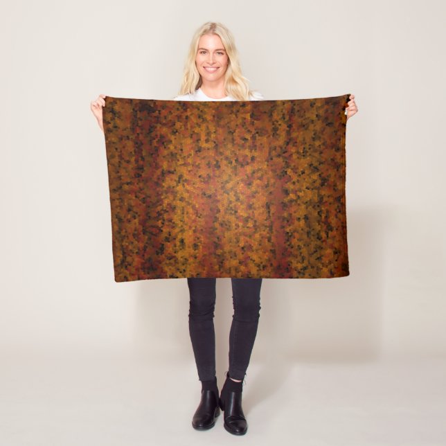 Mosaic stil design med varma toner fleecefilt (På plats)
