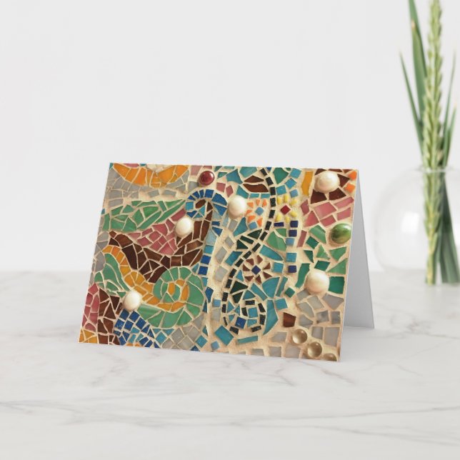 Mosaic Swirls Card Kort (Framsida)
