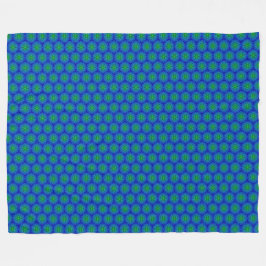 Mosaic Tile Blue och Grönt Fleece Blanket