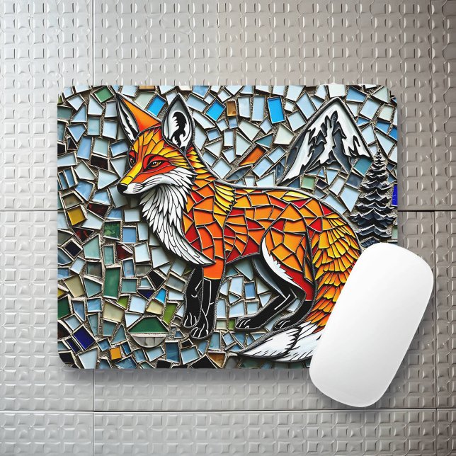 Mosaic Tile Fox Wildlife Art Musmatta (Skapare uppladdad)