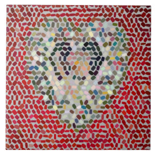 Mosaic Tile Heart Keramic Tile Kakelplatta