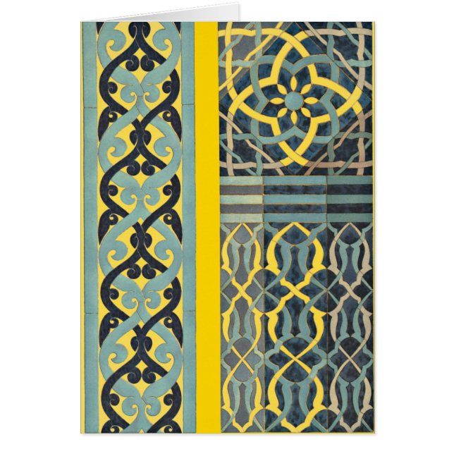 Mosaic Tile mönster, färg Hälsningskort (Framsidan)