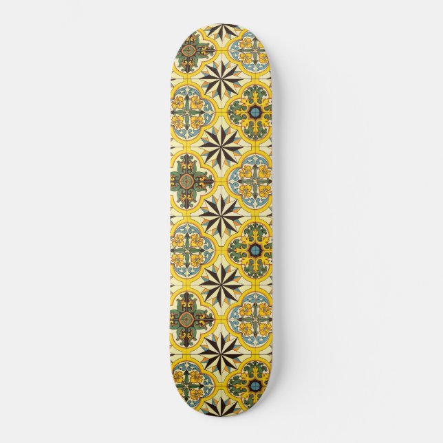 Mosaic Tile Mönster Skateboard (Framsida)
