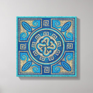 Mosaic Tile Ornament Canvastryck