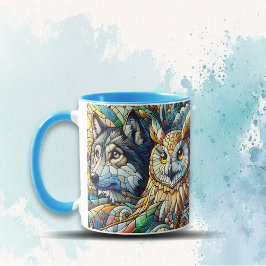 Mosaic Tile Varg och Uggla Mugg