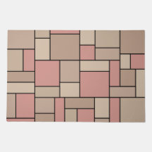 Mosaic Tiles Door Mat - Geometric Art