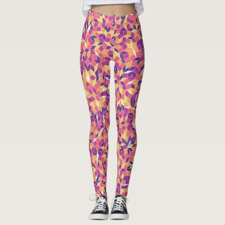Mosaic Tiles Mönster Leggings