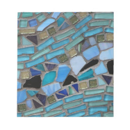 Mosaic Tiles of Blue and Grönt Anteckningsblock