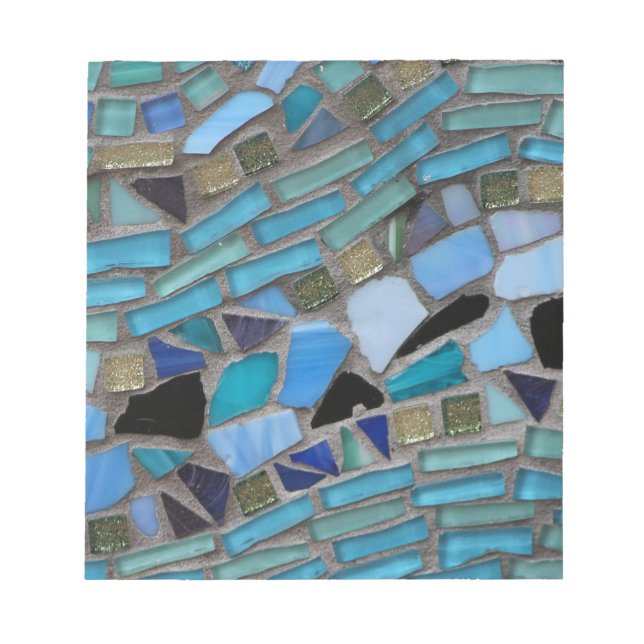 Mosaic Tiles of Blue and Grönt Anteckningsblock (Framsida)