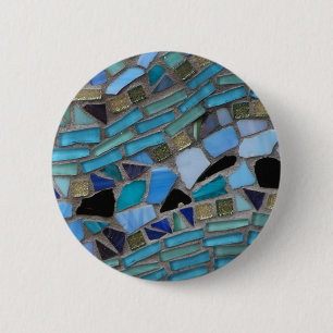 Mosaic Tiles of Blue and Grönt Knapp