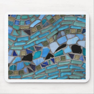 Mosaic Tiles of Blue and Grönt Musmatta
