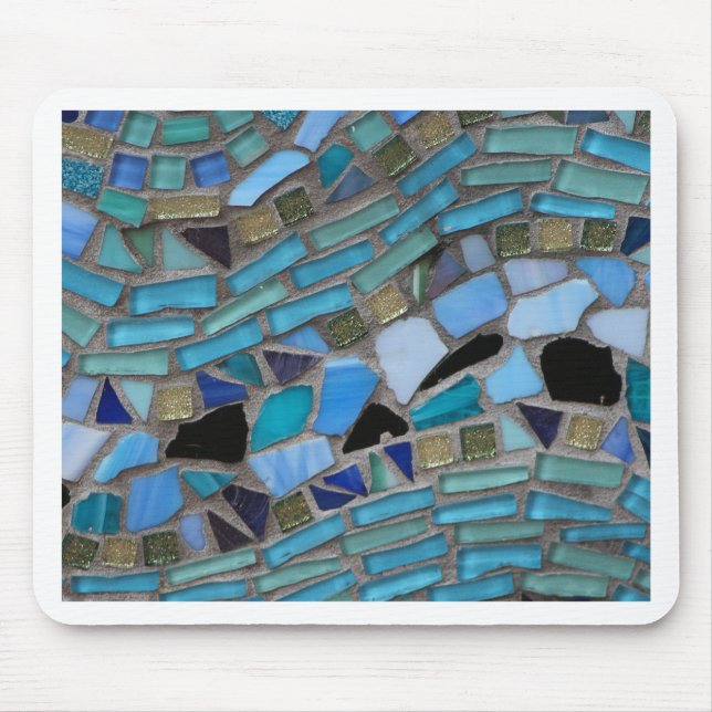 Mosaic Tiles of Blue and Grönt Musmatta (Framsidan)