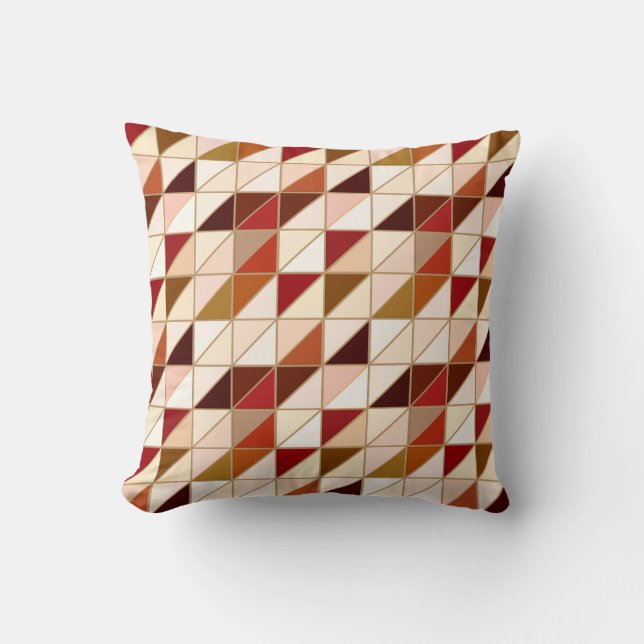 Mosaic Tiles - persikor och jordtoner Kudde (Framsida)