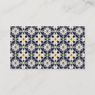 Mosaic Tiles Seamless Mönster Arabiska Morrocon Visitkort