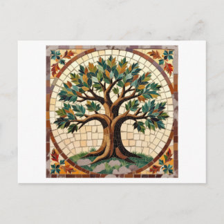 Mosaic tree vykort