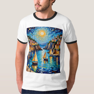 Mosaic Tshirt Design för Medelhavsfartyg T Shirt